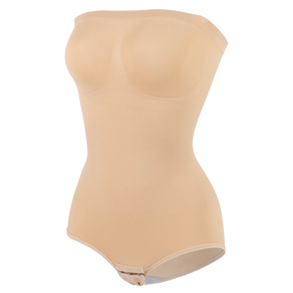 Beige Curve Enhancing Bodysuit Shapewear