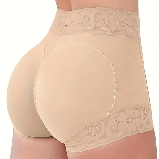 Beige Elegant Curve Boosting Shapewear