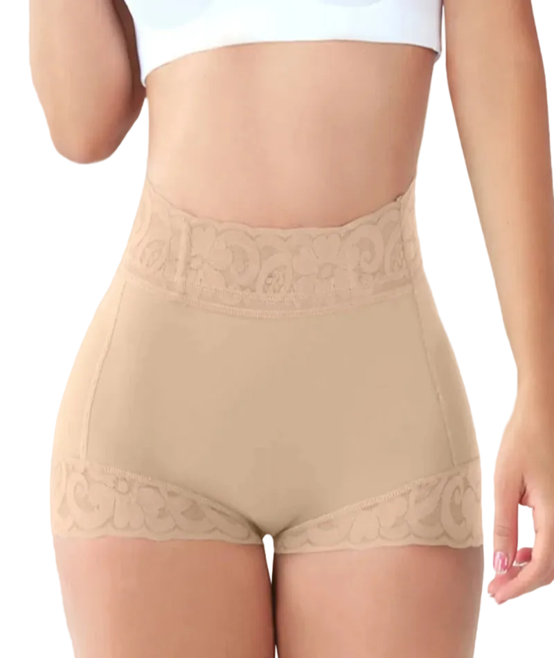 Beige Elegant Curve Boosting Shapewear