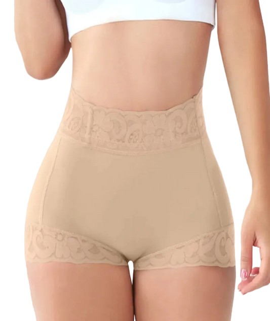 Beige Elegant Curve Boosting Shapewear