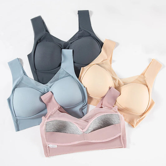 Colorful Elegance Plus: Seamless Lace Bralette 3 Pack