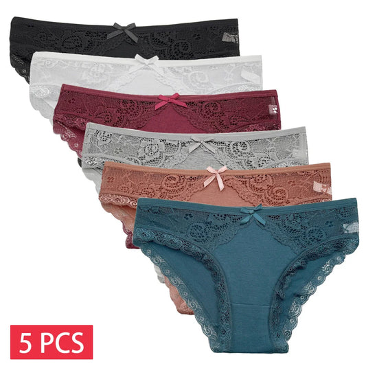 Colorful  Lace Low Rise 5 panties