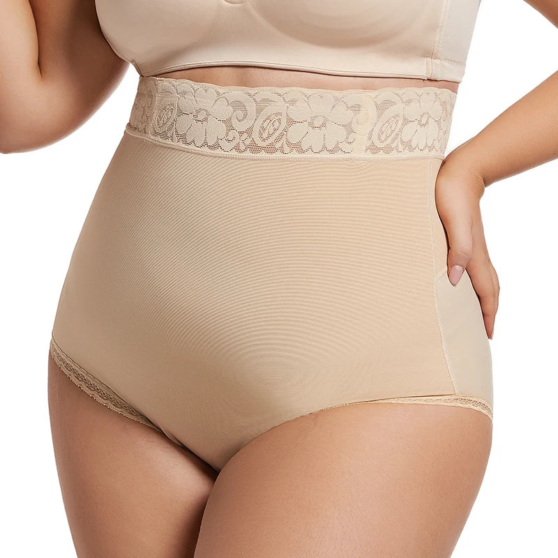 Beige Plus Size Curve Sculpting