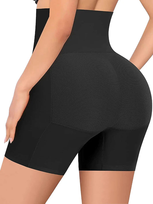 Black Curve-Enhancing High Waisted Shapewear Shorts