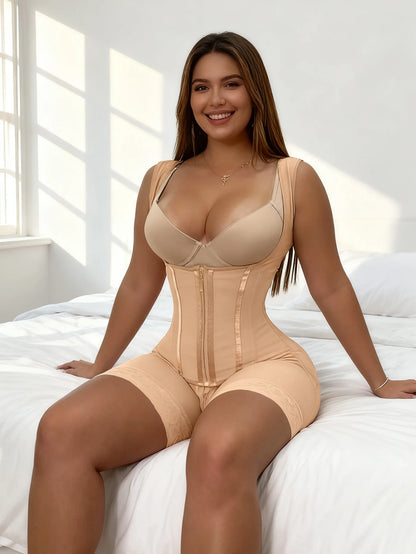 Beige Elite Shapewear Bodysuit