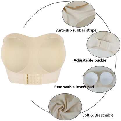 Black Plus Size Comfort Push Up Bra